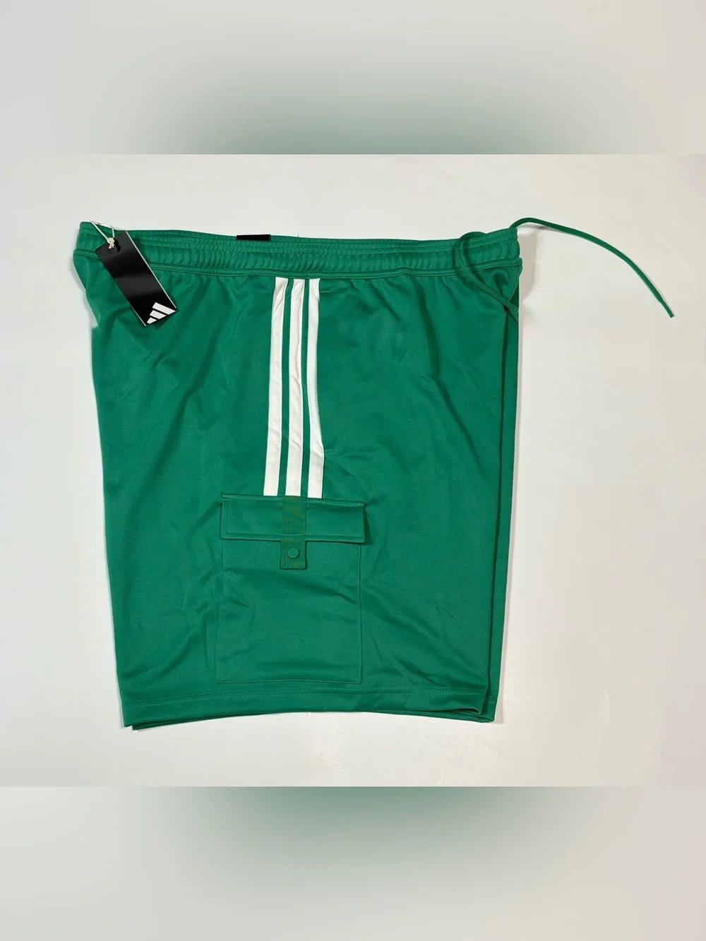 adidas originals Green Men’s 2XL Athletic Shorts with White Side Stripes